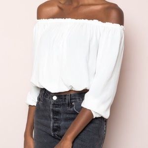 Brandy white off the shoulder top
